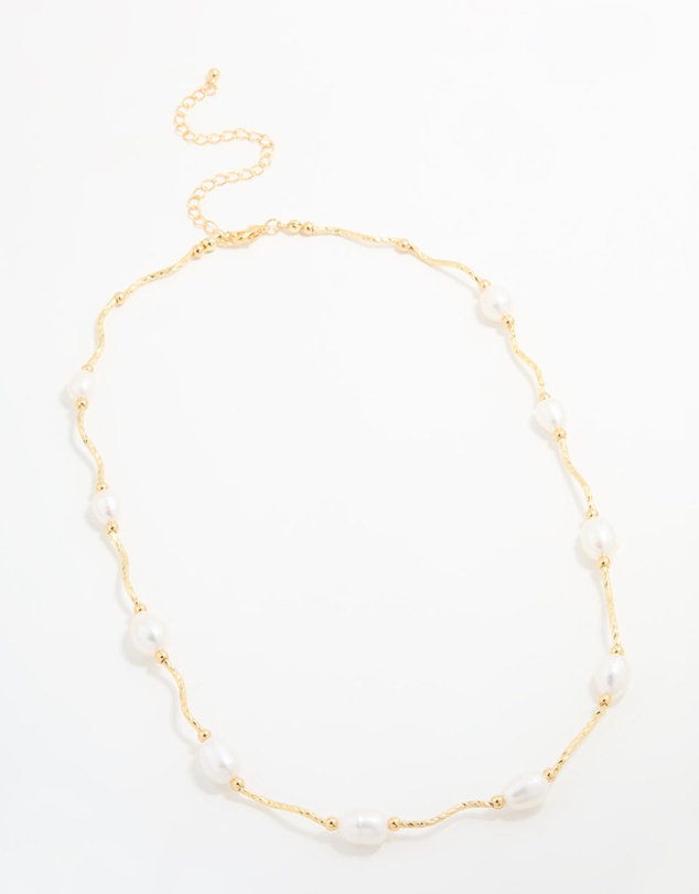 Lovisa - Gold Plated Freshwater Pearl Necklace