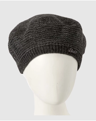 Max Alexander - European Made Crocheted Grey Wool Beret