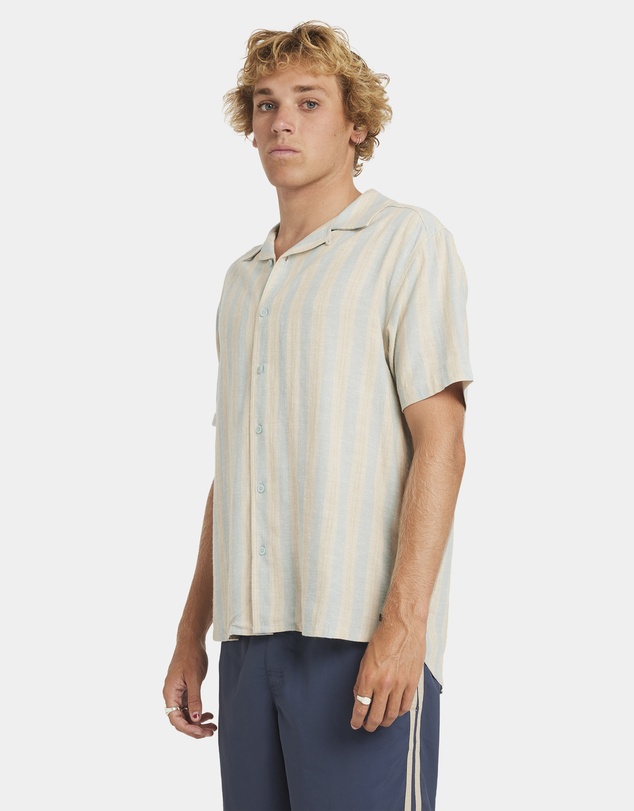 RVCA - Mens Beat Stripe Short Sleeve Shirt