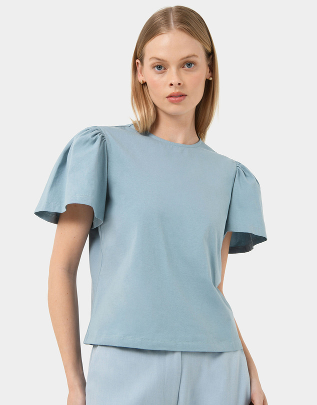 Forcast - Cayla Gathered Sleeve Tee