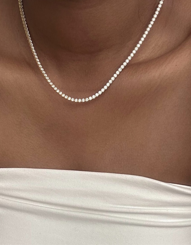 SAINT VALENTINE - Aspen Tennis Necklace - Silver