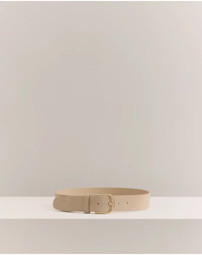 Trenery - Serin Suede Belt in Tahini