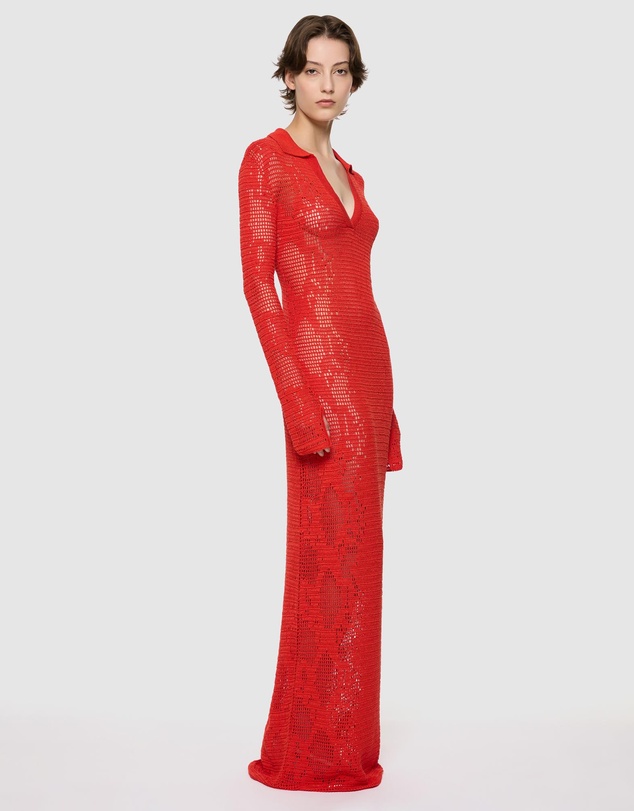 Paris Georgia - Snakeskin Crochet Dress