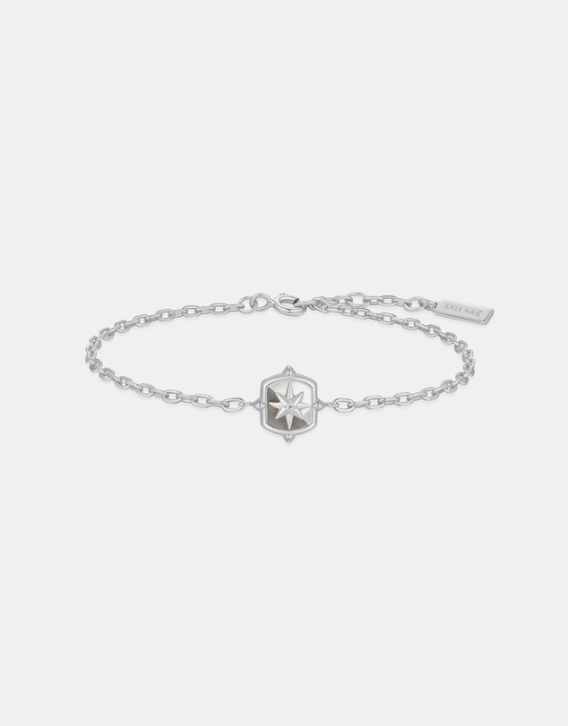 Ania Haie - Ania Haie Silver Colour-Block Mother of Pearl Star Bracelet