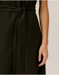 Tussah - Olive One Shoulder Midi Dress