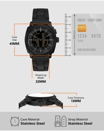 Fossil - Machine Black Analogue-Digital Watch