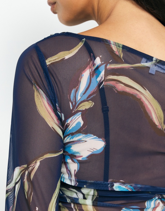 AERE - Chloe Off Shoulder Mesh Top