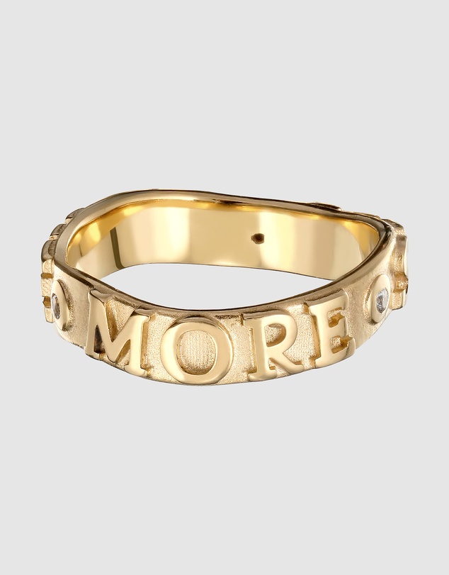 Elli Jewelry - More Self Love Ring with Zirconia in Gold-Plated 925 Silver