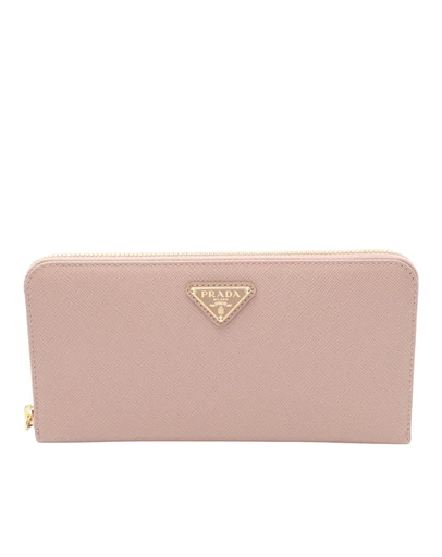 Pre-Loved by Azura Reborn - Pre-Loved Saffiano Triangle Logo Long Wallet