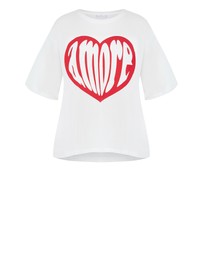 City Chic - Plus size Laid Back Amore Tee - ivory