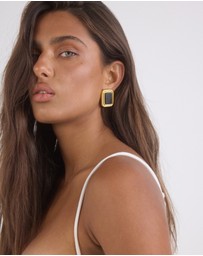 CENDRE - Margaux Onyx Earrings | Black
