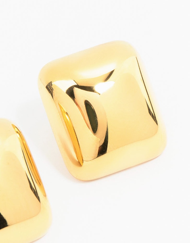 Lovisa - Waterproof Gold Plated Stainless Steel Square Stud Earrings