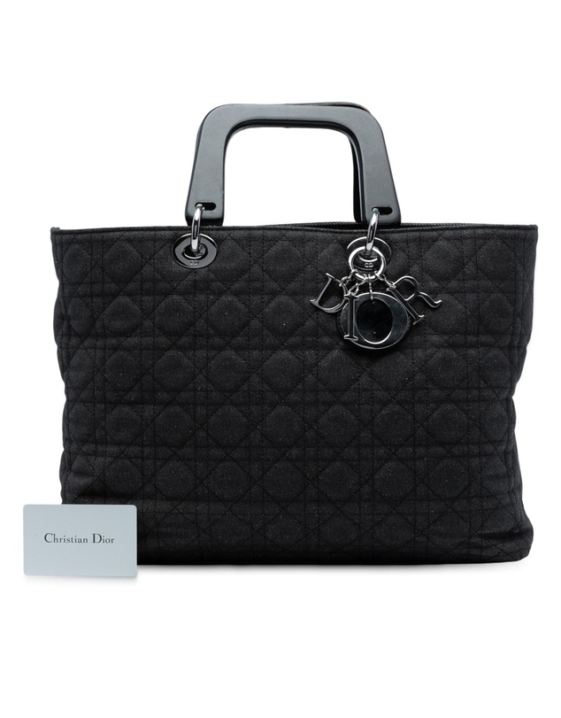 Pre-Loved by Azura Reborn - Pre-Loved Extra Large Denim Cannage Lady Dior