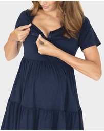 Angel Maternity - Maternity and Nursing 3 Tiered Dress