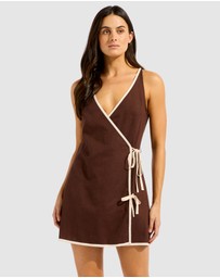 Seafolly - Beach Edit Bind Mini Wrap Dress