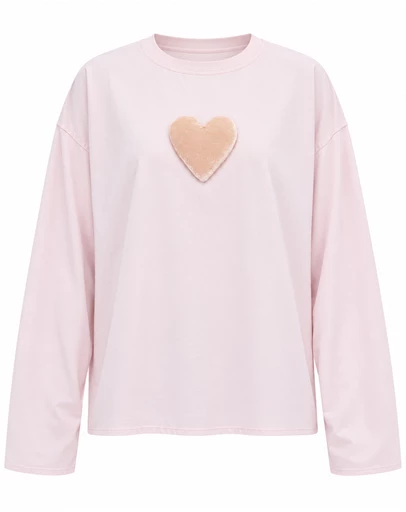 THE TALES - We Love Velvet Heart Long Sleeve Tee