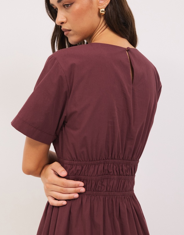 Calli - Danni Shirred Midi Dress