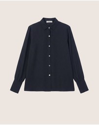IDA+S - Goldie Silk Blouse With Elastic Sleeve Detail