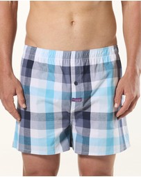 Mitch Dowd - Resort Check Cotton Boxer Short 3 Pack - Blue