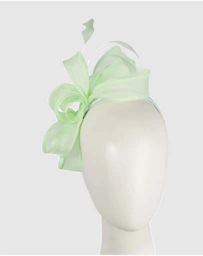 Max Alexander - Organza Mint Racing Fascinator