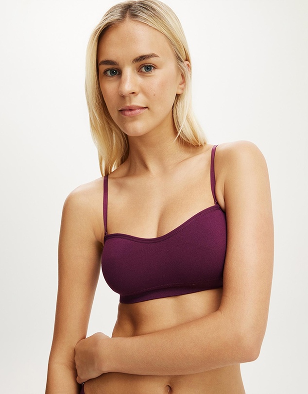 Cotton On Body - Seamless Sweetheart Padded Bandeau Strapless Bra