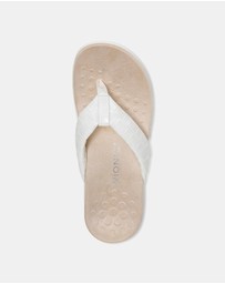 Vionic - Layne Toe Post Sandal - Cream Woven
