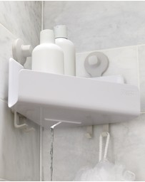 Joseph Joseph - EasyStore™ Corner Shower Shelf with Adjustable Mirror - 2 Pack (White)