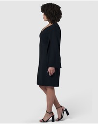Pink Dusk by Curve Project - My Moment Cape Dress
