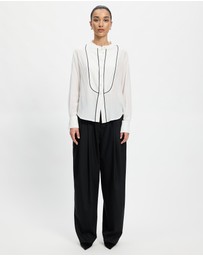 Lindsay Nicholas New York - Tuxedo Blouse
