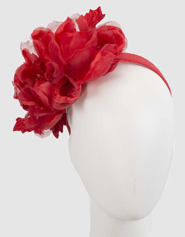 Fillies Collection - Large Red Flowers Headband