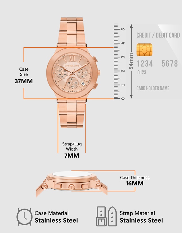 Michael Kors - Billie Rose Gold Chronograph Watch