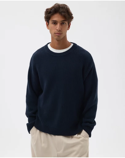 AERE - Organic Cotton Fisherman Rib Jumper