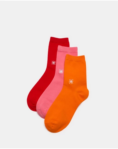 Clarks - 3-Pack Cloudsteppers Crew Socks
