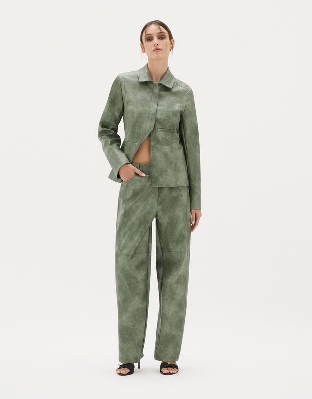 Muma World - Sage Tailored Leather Jacket