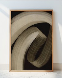 Olive et Oriel - Beige Strokes No 3 by Treechild Art Print