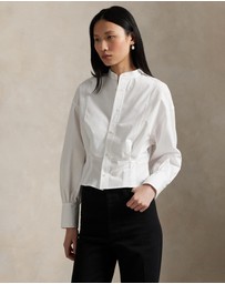 Polo Ralph Lauren - Cropped Cotton Poplin Tuxedo Shirt