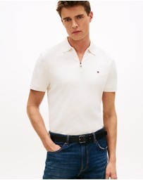 Tommy Hilfiger - Regular Fit Interlock Knit Zip Polo Shirt