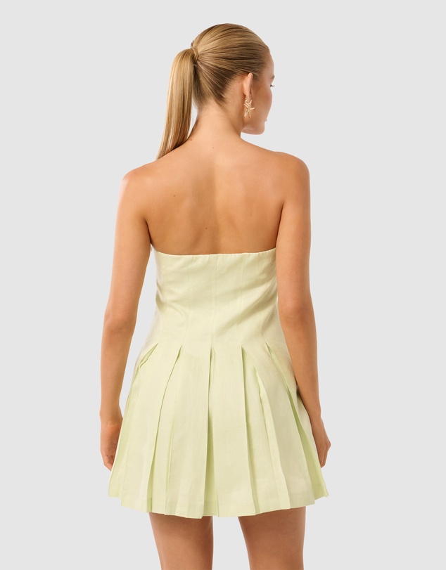 Forever New - Susie Strapless Pleated Linen Mini Dress