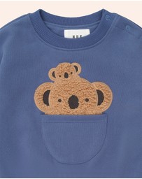 Huxbaby - Peekaboo Kel Pocket Sweatshirt - Babies