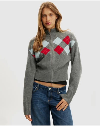Cotton On - Lotus Cinched Zip Knit