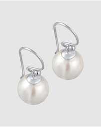 Elli Jewelry - Earrings Ear Hanger Classic with shell core pearl in 925 sterling silver