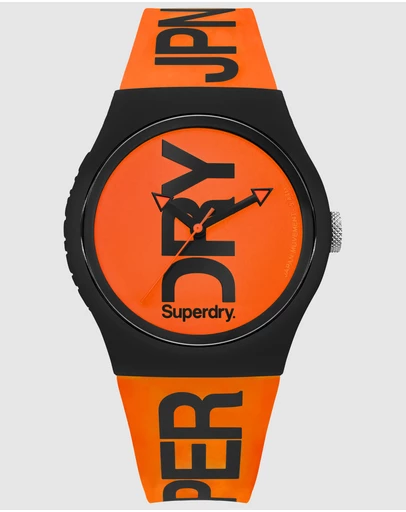 Superdry - Orange Silicone Sports Watch