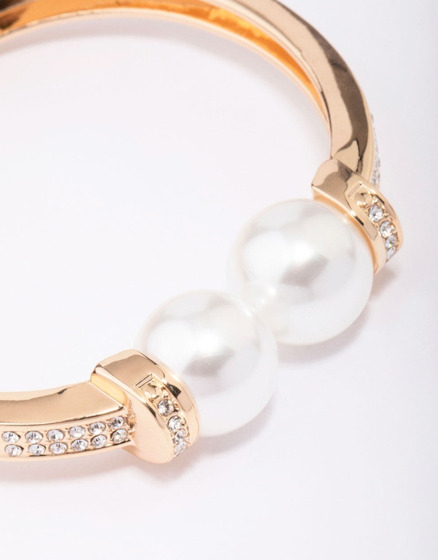 Lovisa - Gold Pearl Bold Wrist Cuff