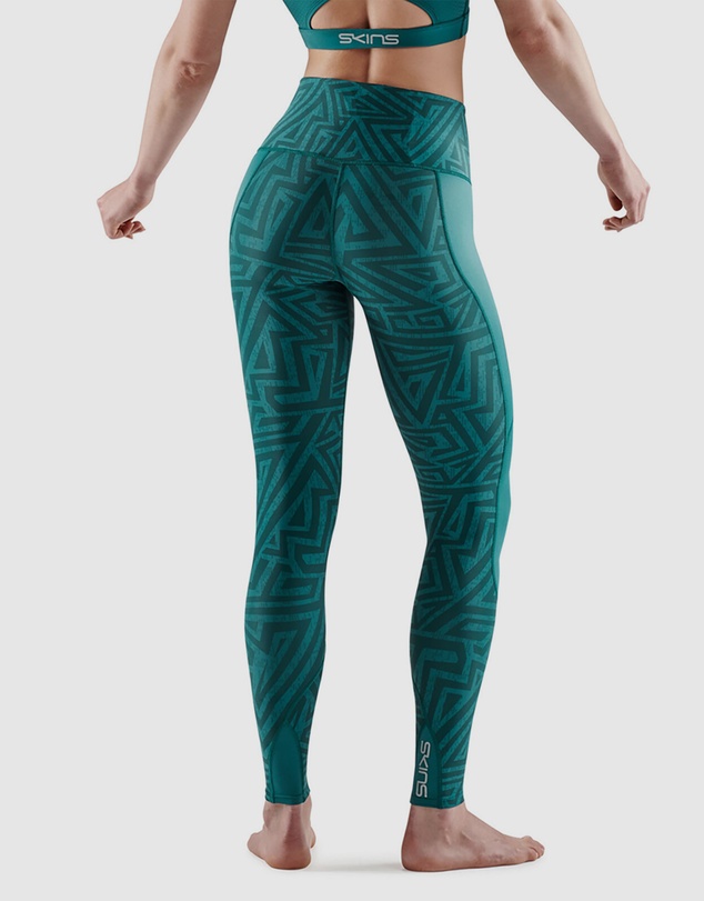 SKINS - SKINS Compression Women's Series-3 Long Tight Skyscraper Lt Teal Angle