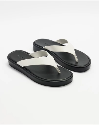AERE - Leather Platform Thongs