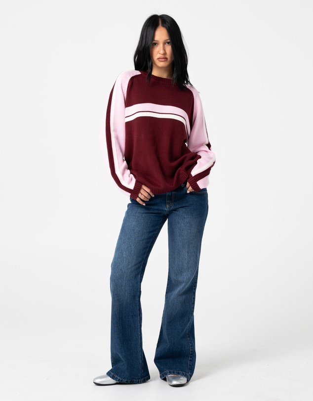 Rusty - White Lines Two Crew Neck Knit