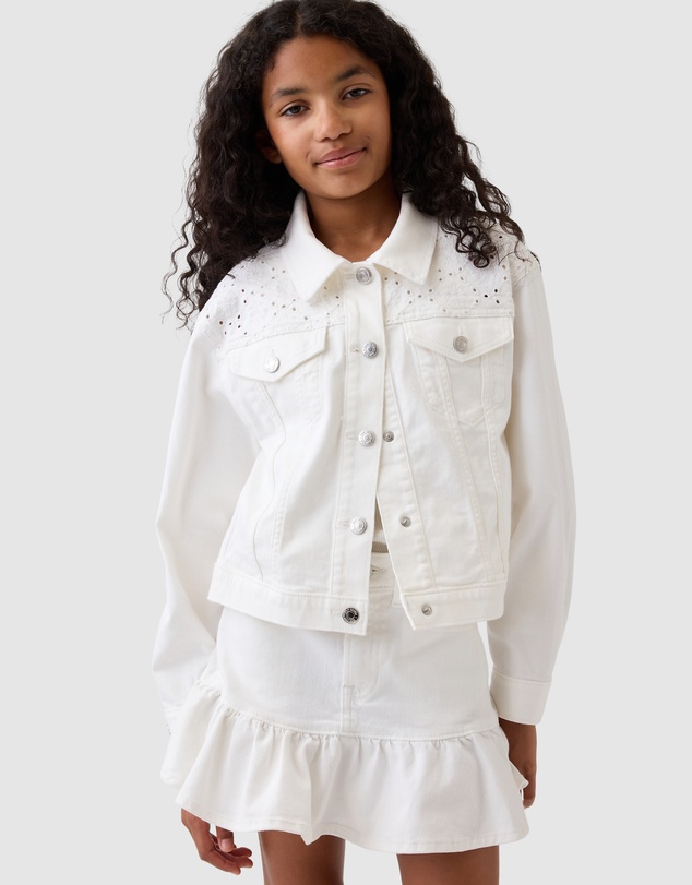 GAP - Eyelet Denim Jacket - Teens