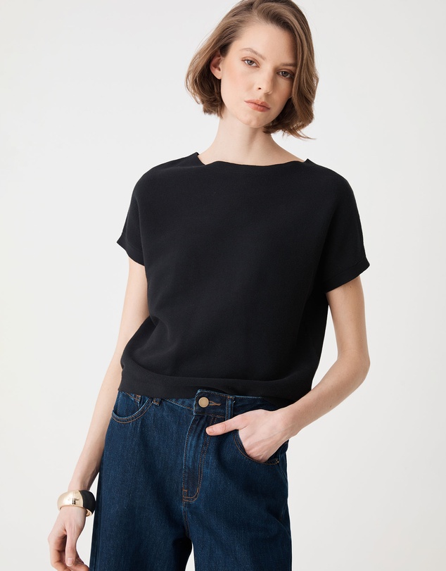 Forcast - Brandy Relaxed Cotton Knit Top