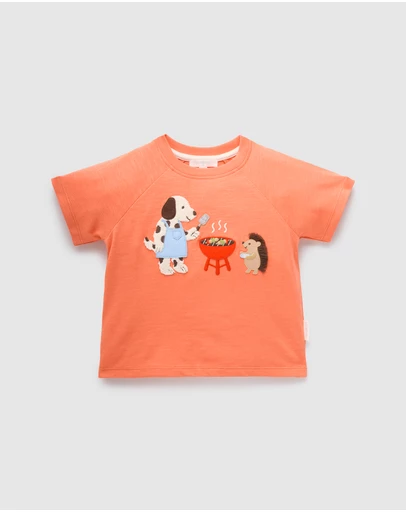 Purebaby - BBQ Relaxed Tee-Kids-Babies
