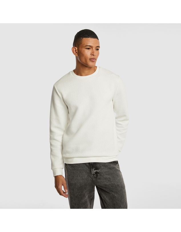 yd. - Tech Crew Neck Textured Sweatshirt